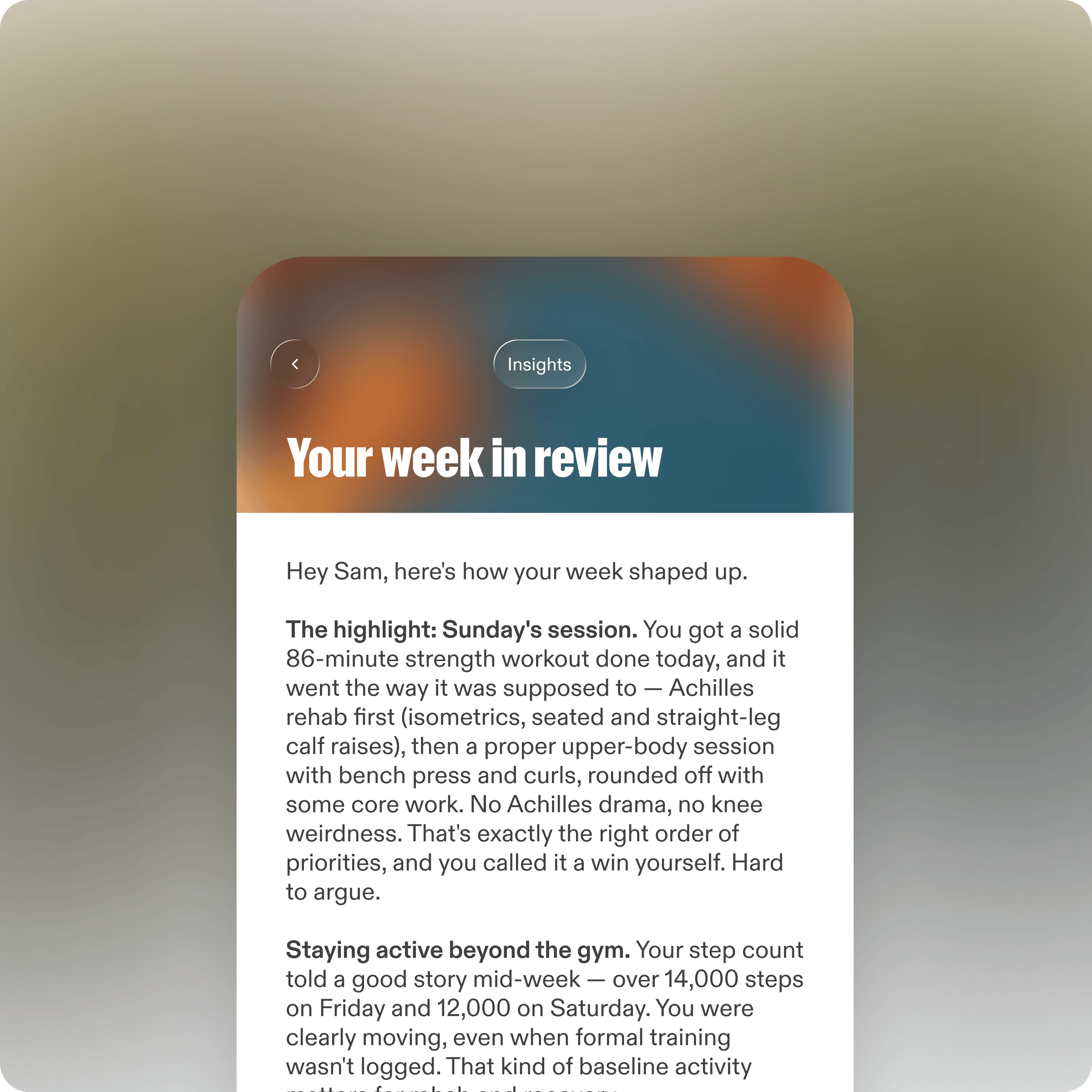 Weekly, monthly, yearly reviews